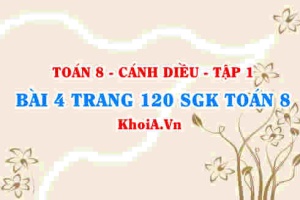 Bài 4 trang 120 SGK Toán 8 tập 1 Cánh Diều